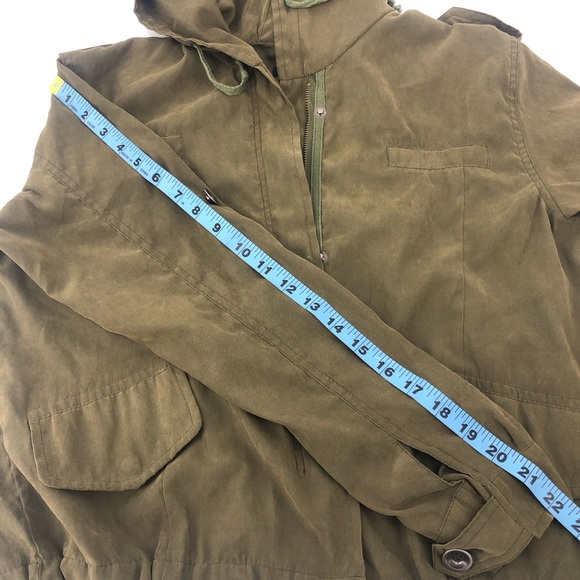 Brandy Melville Utility Cargo Jacket Olive Green - Picture 2 of 11